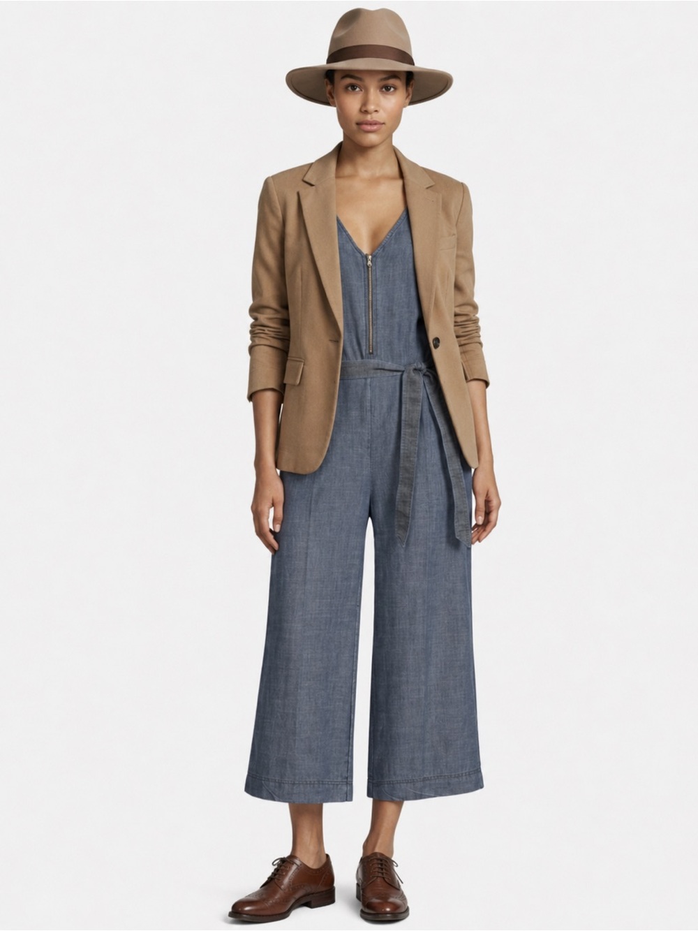 Trina Turk | Chambray Jumpsuit | Size 10 | Like New